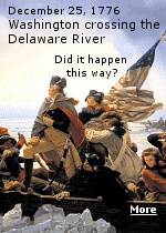 Emmanuel Leutze, who painted this picture in 1851, could not have known how the crossing of the Delaware actually looked.  So, how accurate is it?